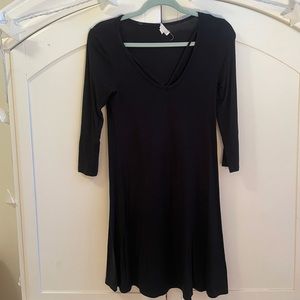Socialite Black Strap Long Sleeve Dress